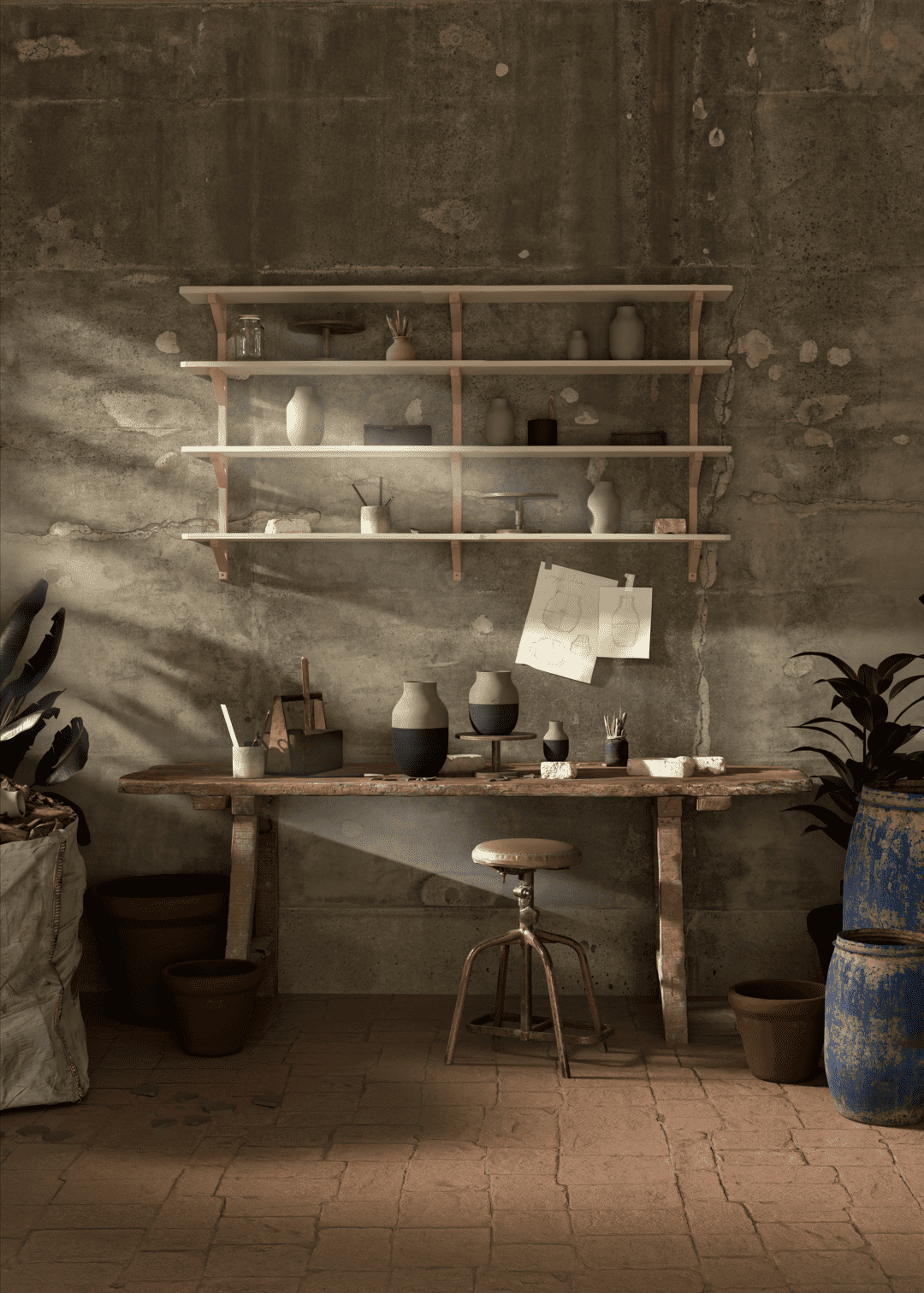 Omaggio Circulare Vase H 31cm /  12.2" Anthracite Grey