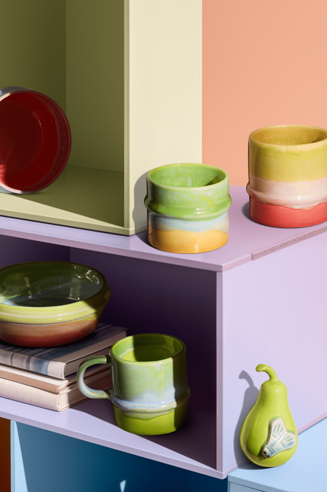 Poppery Mug with Handle 11.9 Oz  Apple/Green/Mint