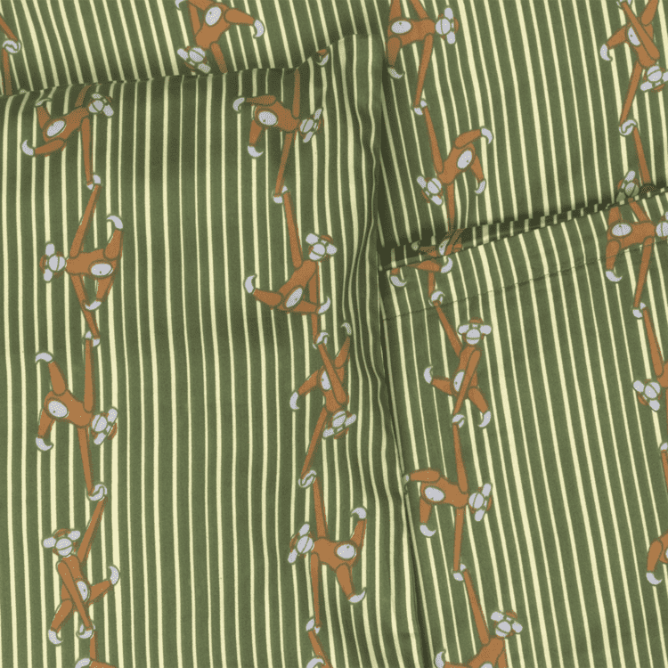 Kay Bojesen Bed Linen Monkey Baby, Green