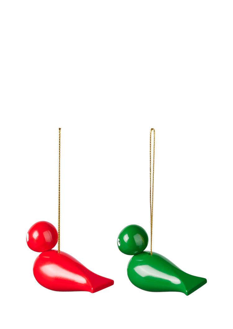 Christmas birds H5 2 pcs. Red/ Green