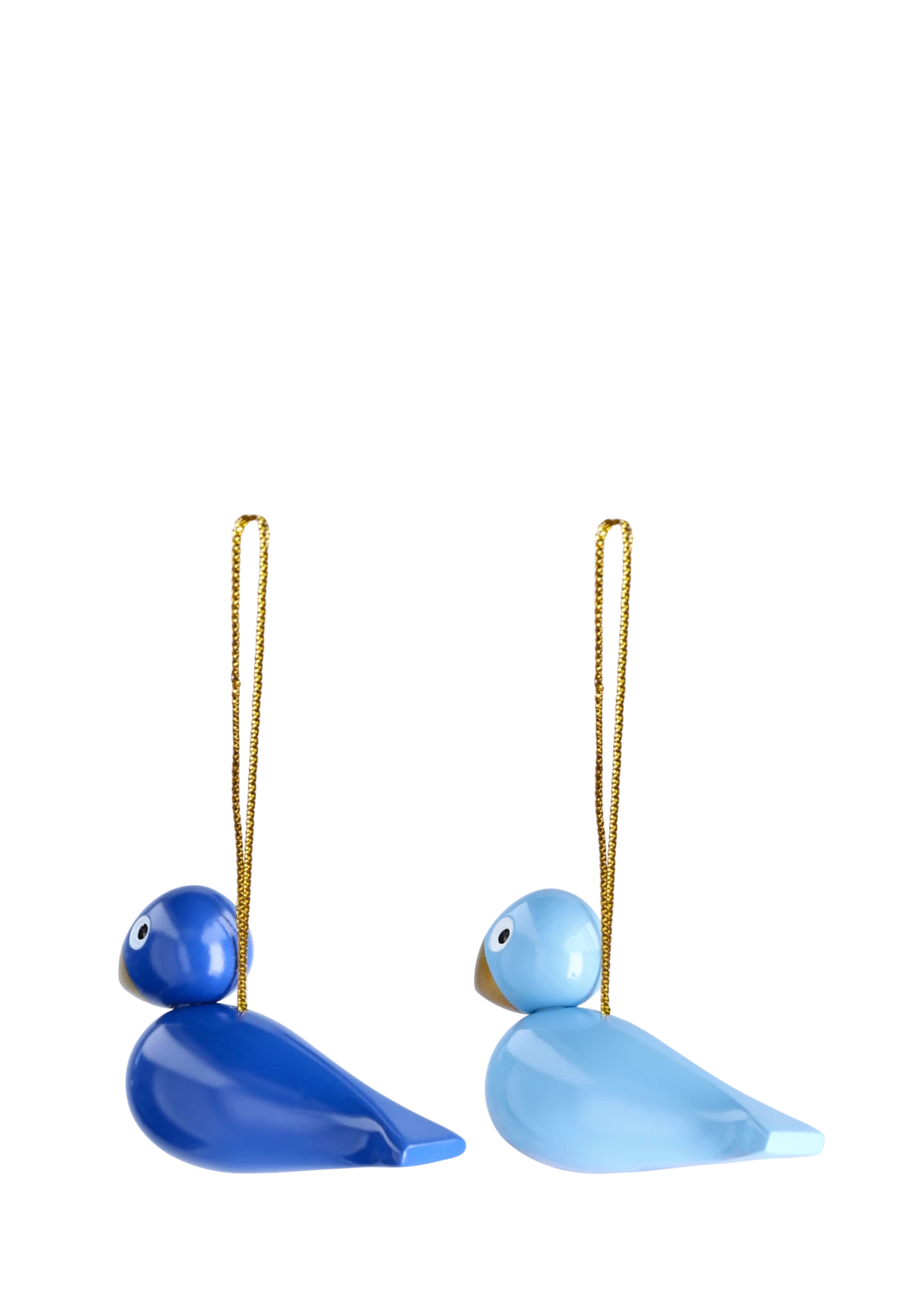 Christmas birds H5 cm / 2 in blue/light blue 2 pcs.