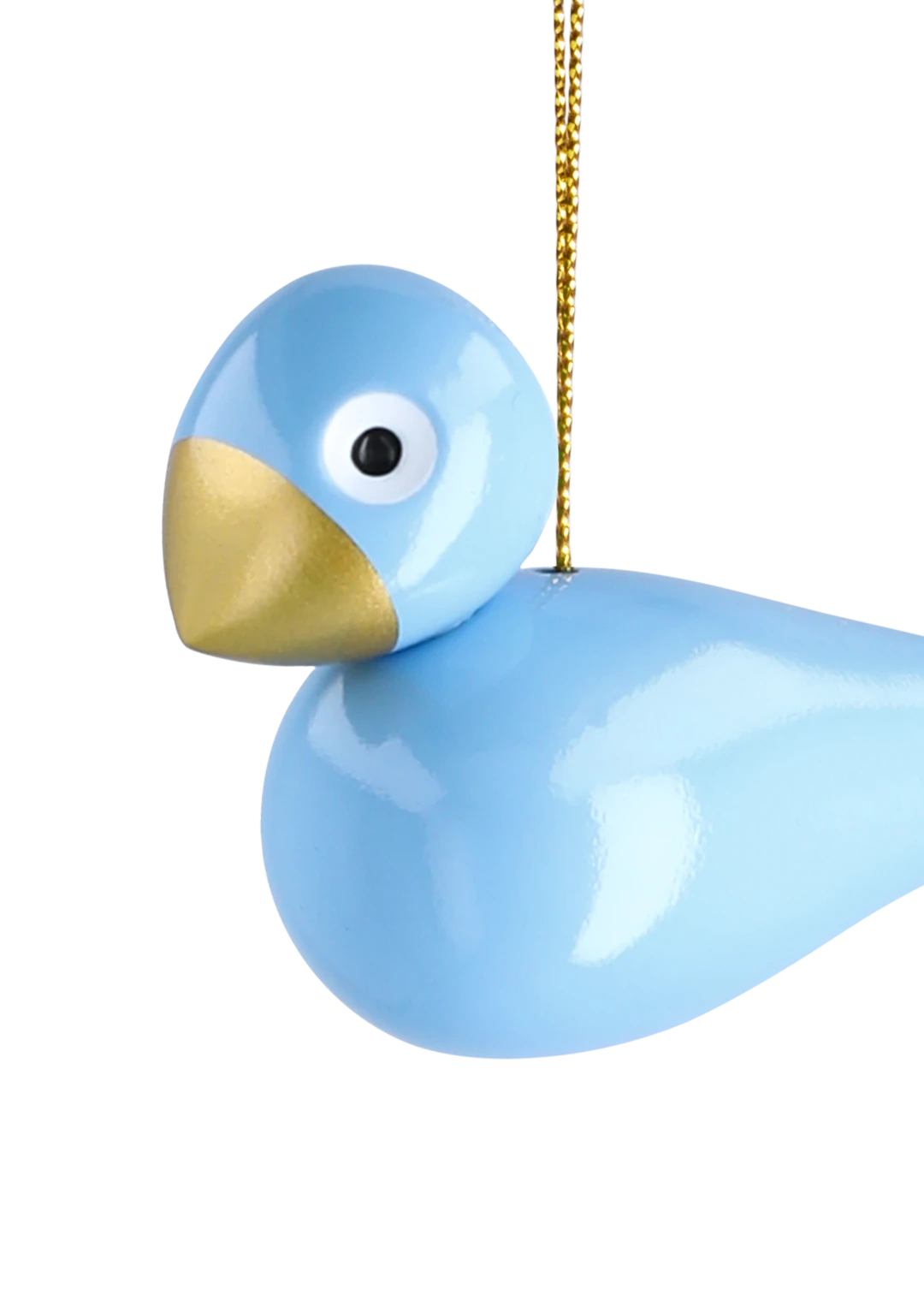 Christmas birds H5 cm / 2 in blue/light blue 2 pcs.