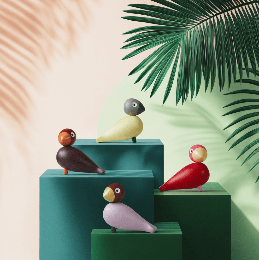 Year Bird Bella 2025 - H4.9" cream/grey