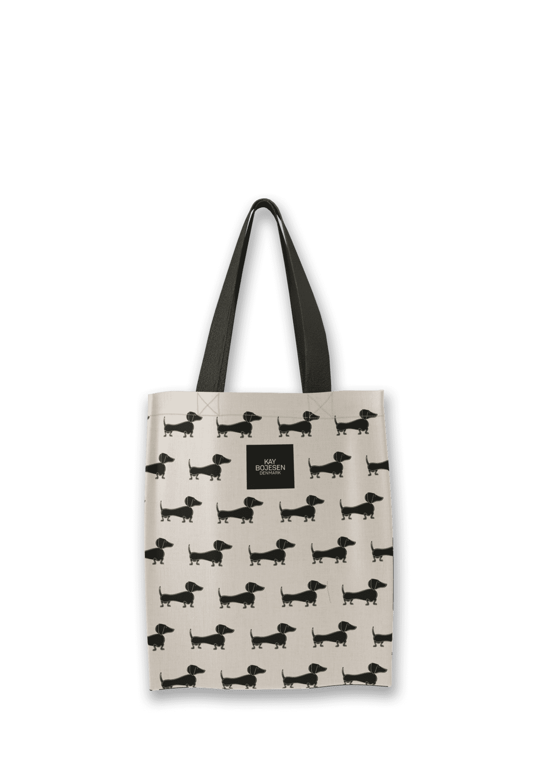 Kay Bojesen Dog Tote Bag, Black/White