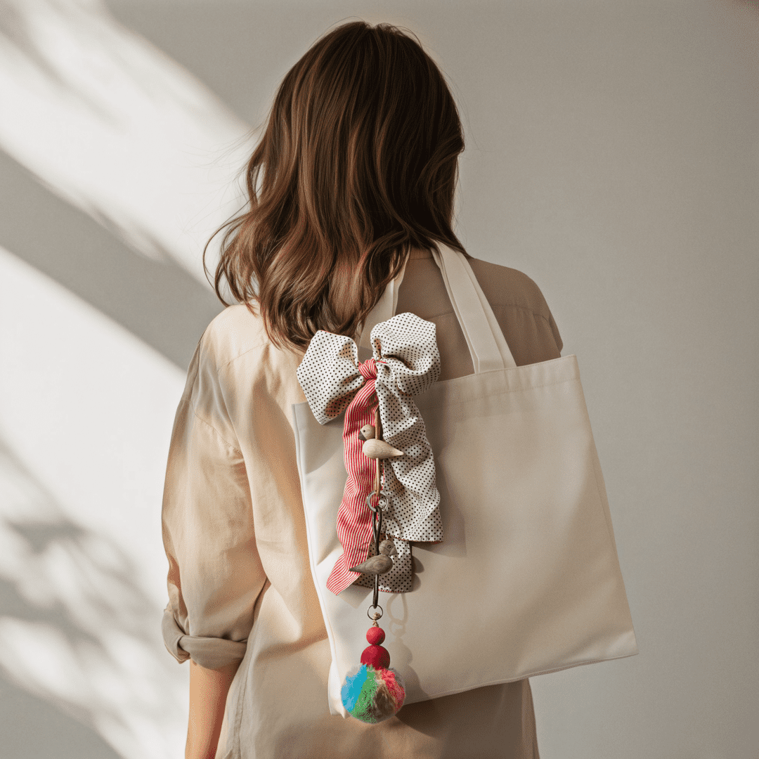 Kay Bojesen Bird Keychain, Gold/Natural Leather