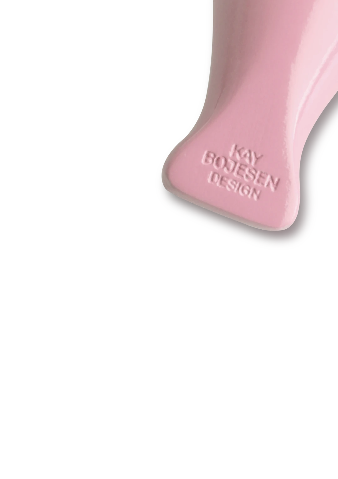 Kay Bojesen Bird silver Keychain with Natural Leather, pink