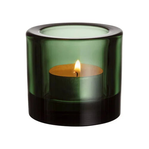 Kivi Tealight candleholder 60mm Pine green
