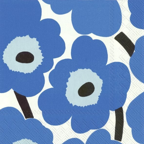 Marimekko paper napkins - Lunch size UNIKKO blue - SS25