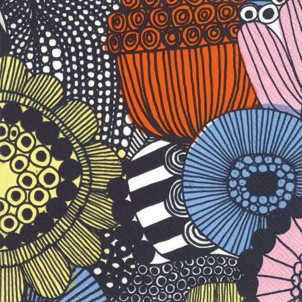 Marimekko paper napkins - Lunch size SIIRTOLAPUUTARHA yellow