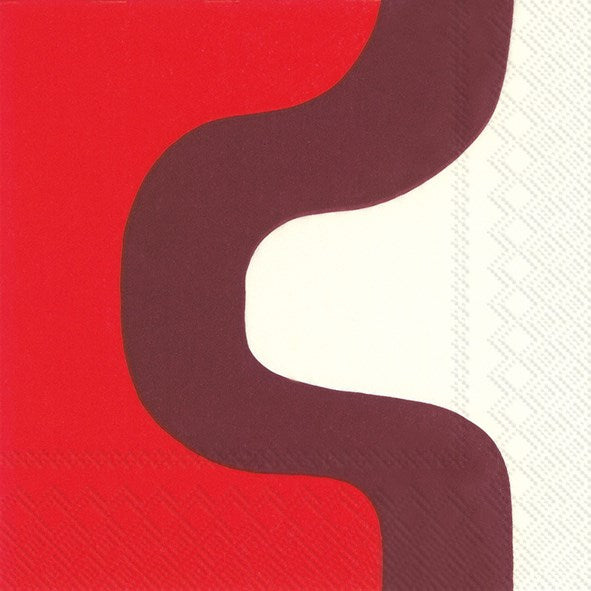 Marimekko paper napkins - Lunch size SEIREENI dark red