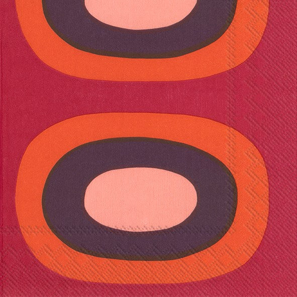Marimekko paper napkins - Lunch size MELOONI bordeaux