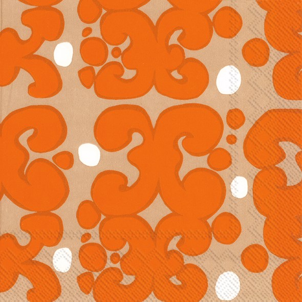 Marimekko paper napkins - Cocktail size KEIDAS orange