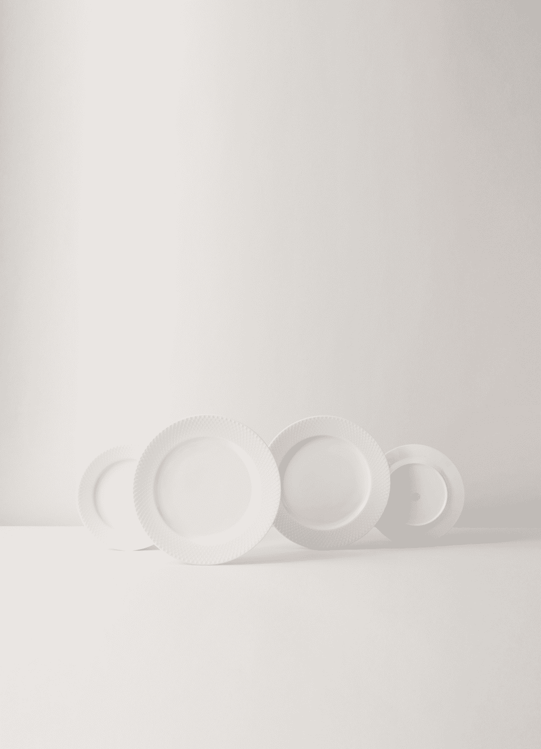 White Rhombe Dinner Plate Ø27 cm