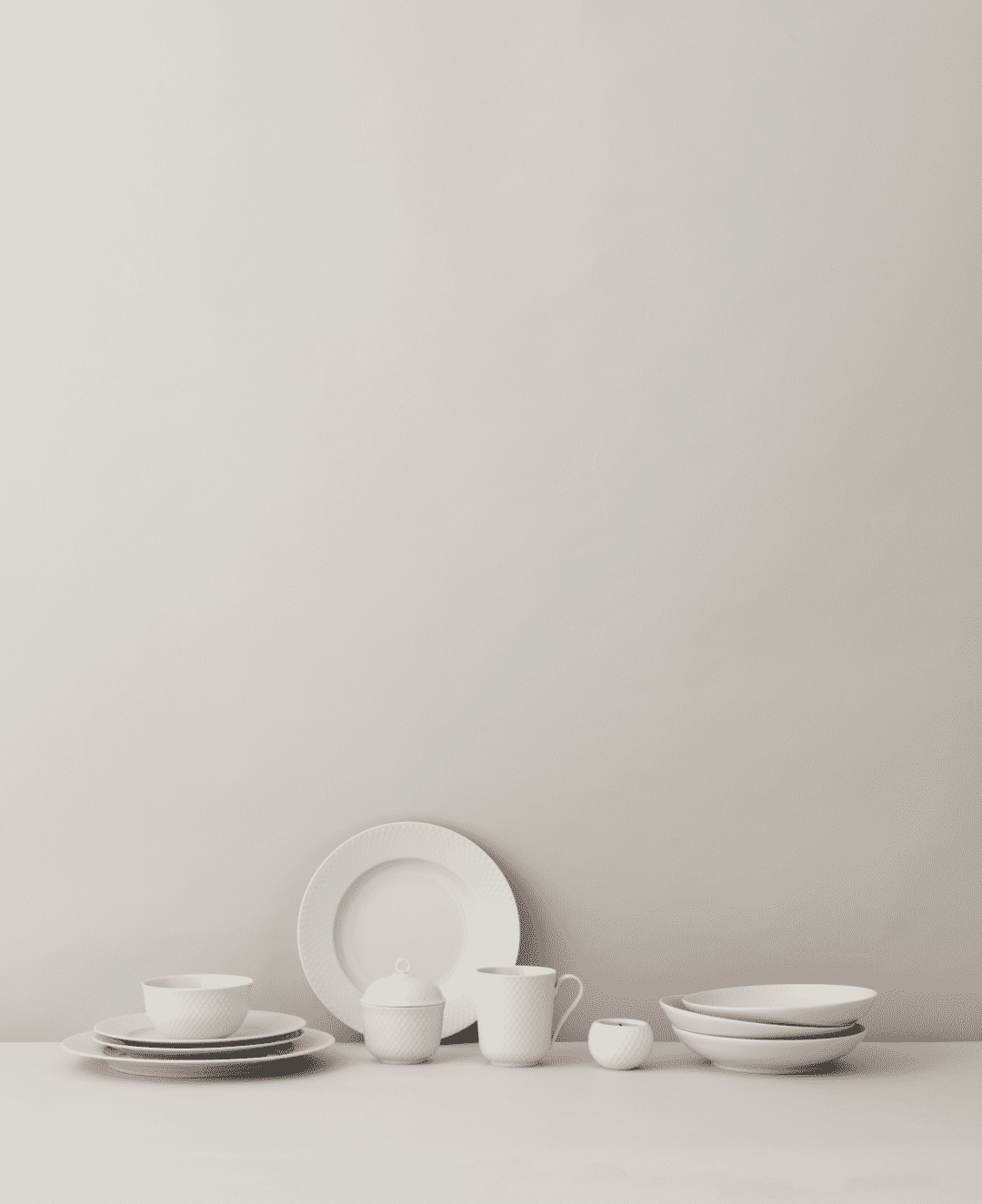 White Rhombe Sugar Bowl Ø8.5 cm *