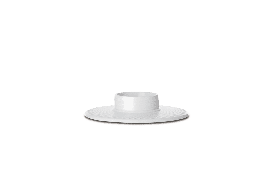 White Rhombe Block Candle holder H3 *