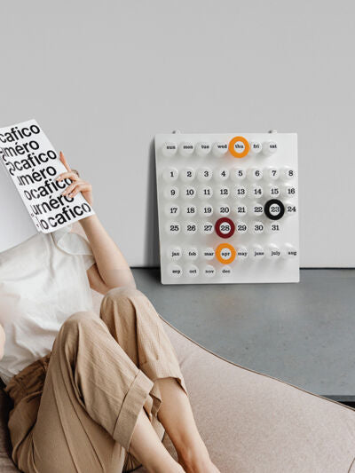 RING-A-DATE – Timeless and Perpetual calendar Yellow *LAST ONE OUT OF PRODUCTION