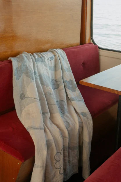 KAKSIN blanket 145x200cm 5/white-blue