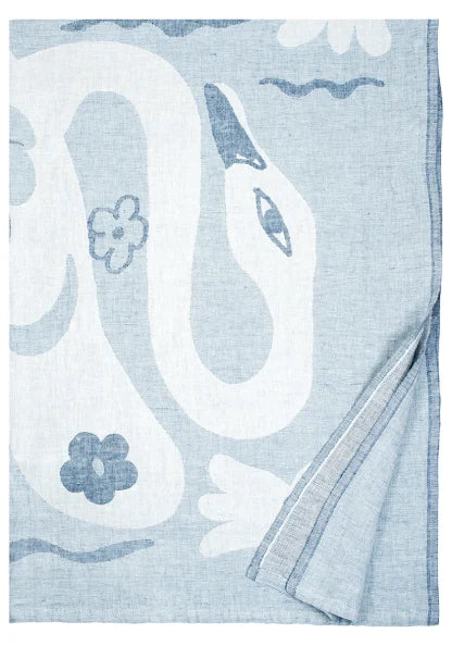 KAKSIN blanket 145x200cm 5/white-blue