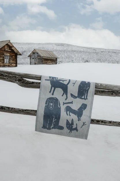 KOIRAPUISTO towel 46x70cm 65/white-blueberry