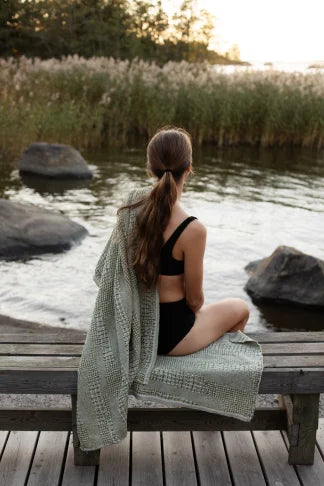 KUOHU towel 85x180cm 88/white-olive