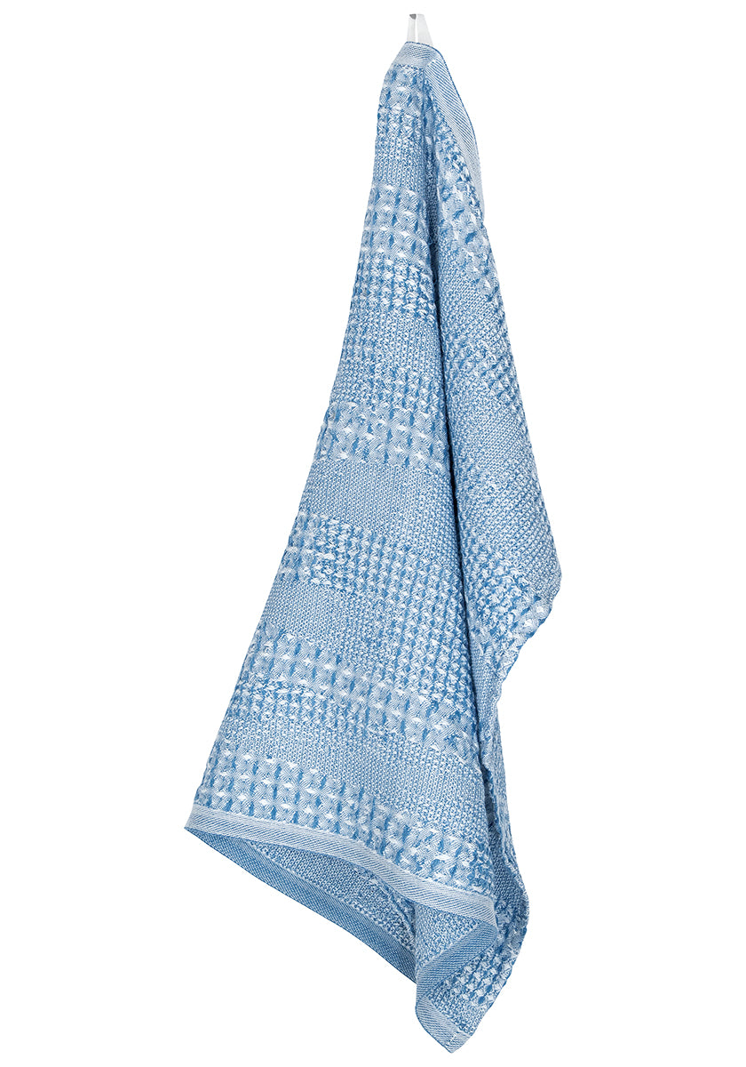 KUOHU towel 52x70cm 85/white-rainy blue