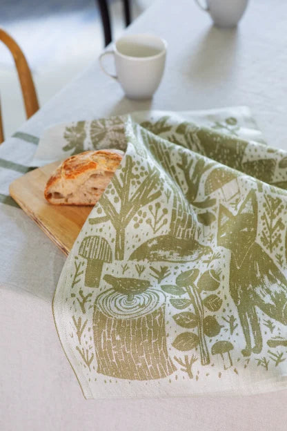 METSIKKÖ towel 46x70cm 72/white-olive linen cotton