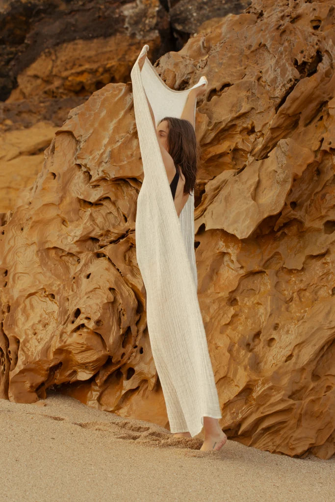 NYYTTI towel 95x180cm  68/white-olive