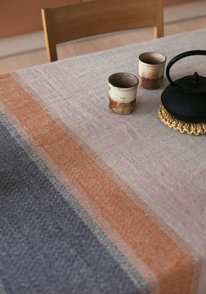RUOSTE tablecloth/blanket 150x260cm 51/linen-rust-grey