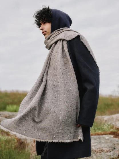 TUULA scarf 60x220cm +fr 9/dark grey