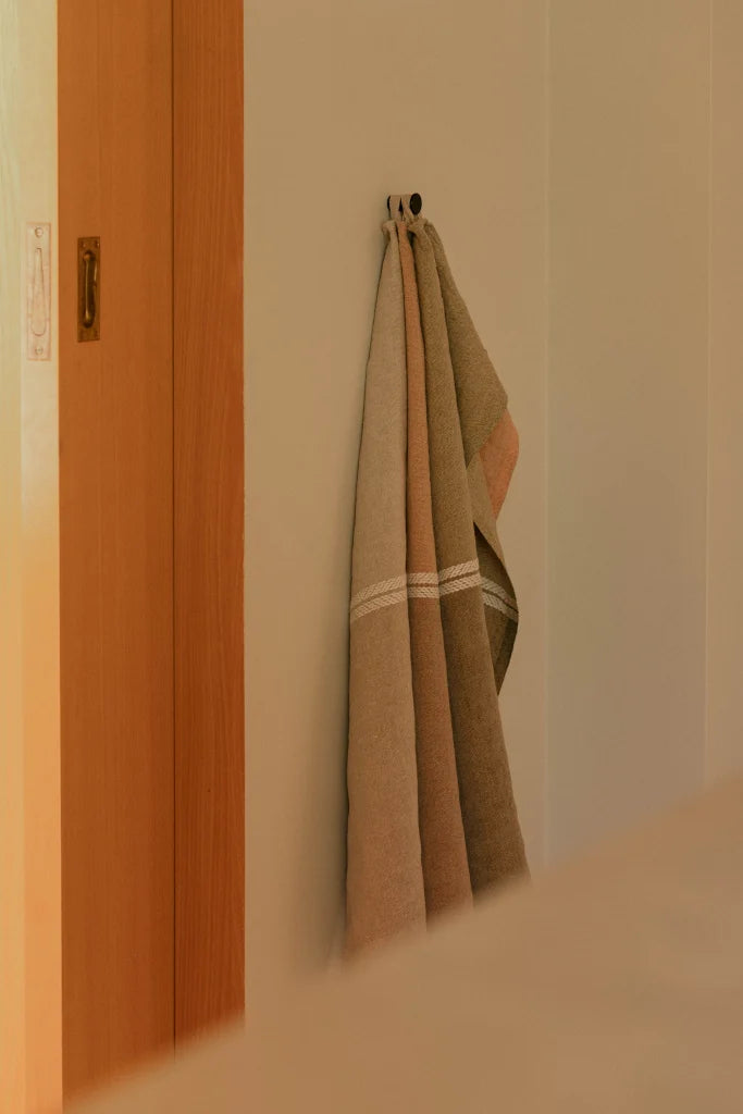 VENLA towel 50x70cm 4/melange olive-white