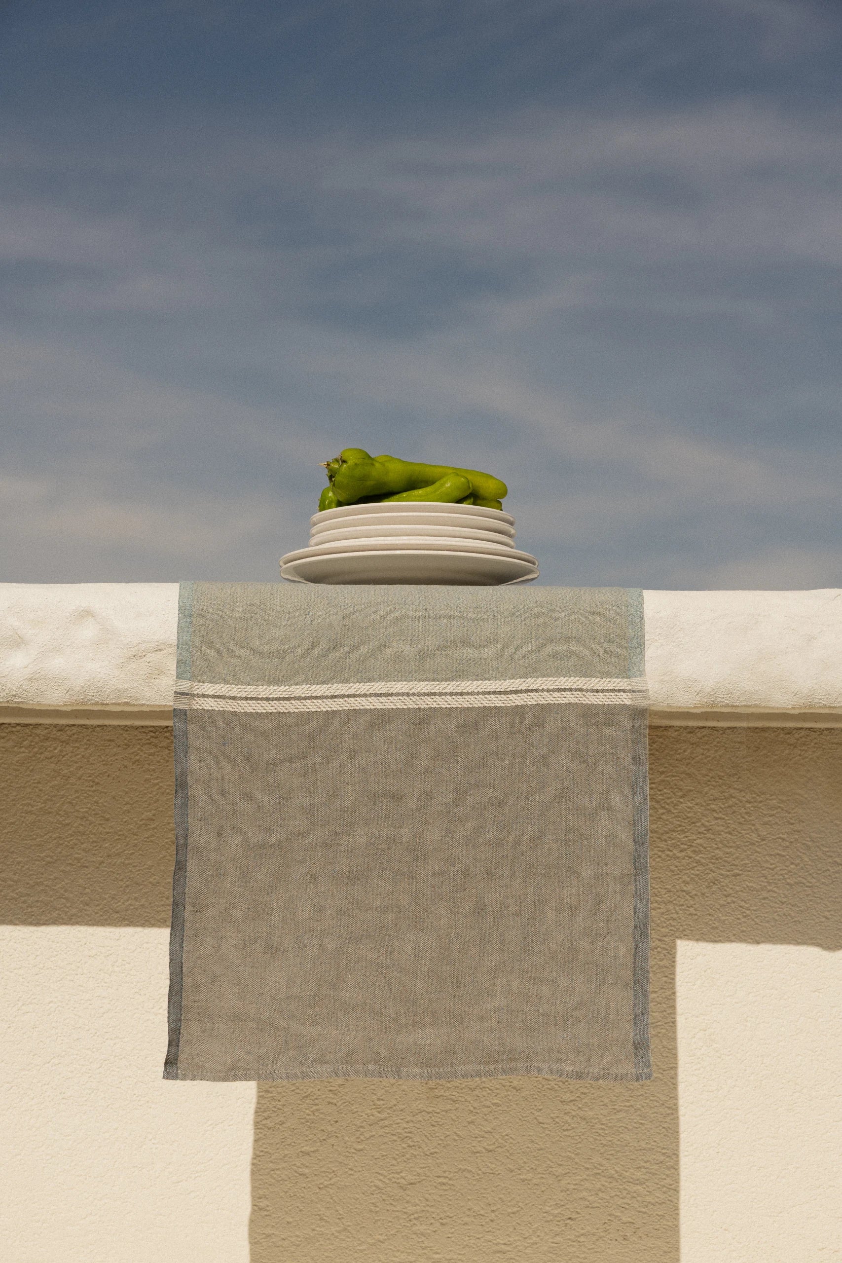 VENLA towel 50x70cm 5/melange blue-white
