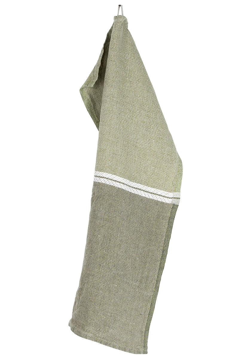 VENLA towel 50x70cm 4/melange olive-white