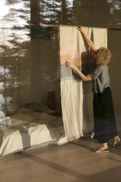 RUOSTE tablecloth/blanket 150x260cm 51/linen-rust-grey