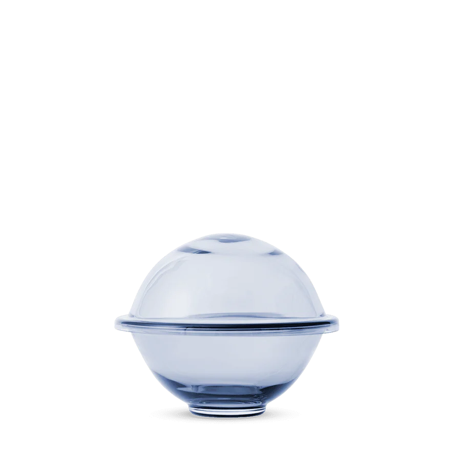 Lyngby Chapeau Jar, Blue Glass, Large