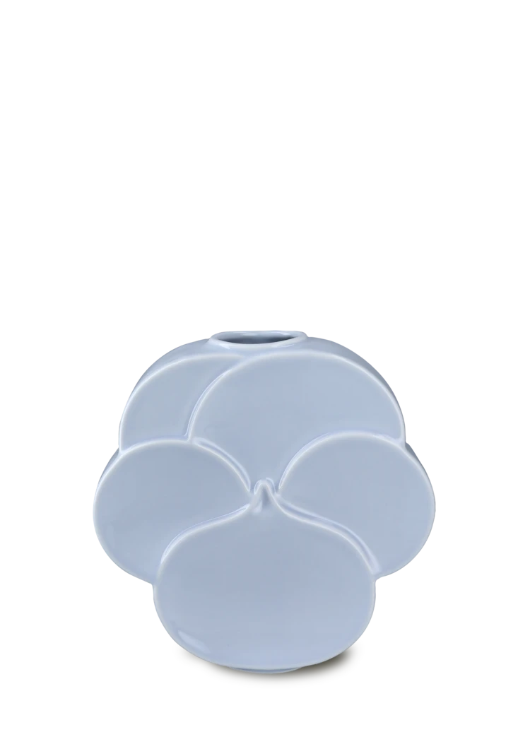 Flower Pansy Vase H17 cm Blue