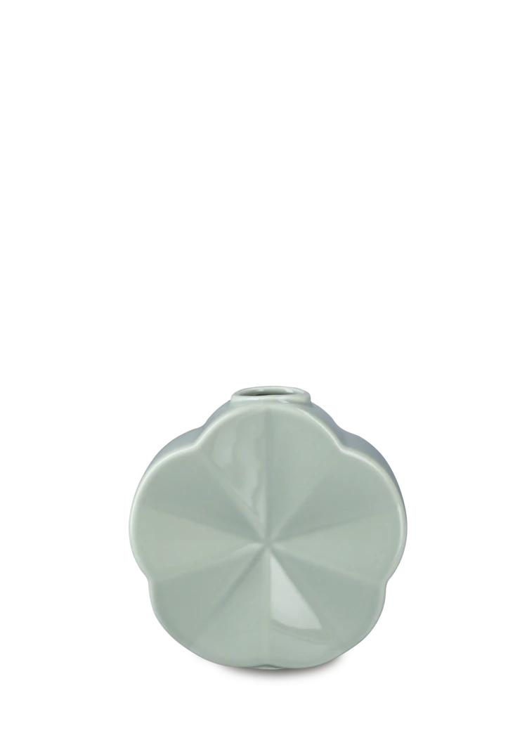 Flower Morning Glory Vase H14 cm Green