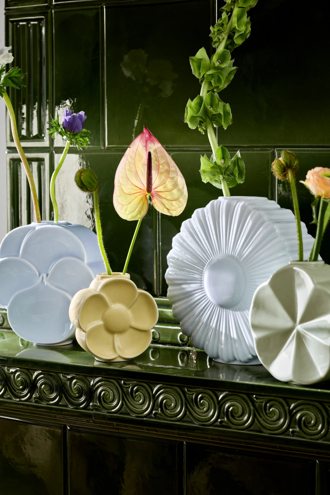 Flower Vase Daisy H21 cm white porcelain