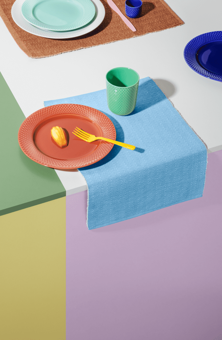 HERRINGBONE TEXTILES Place mat 43x30 cm Turquoise