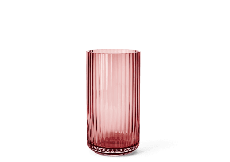 Vase H20 cm Glass Burgundy