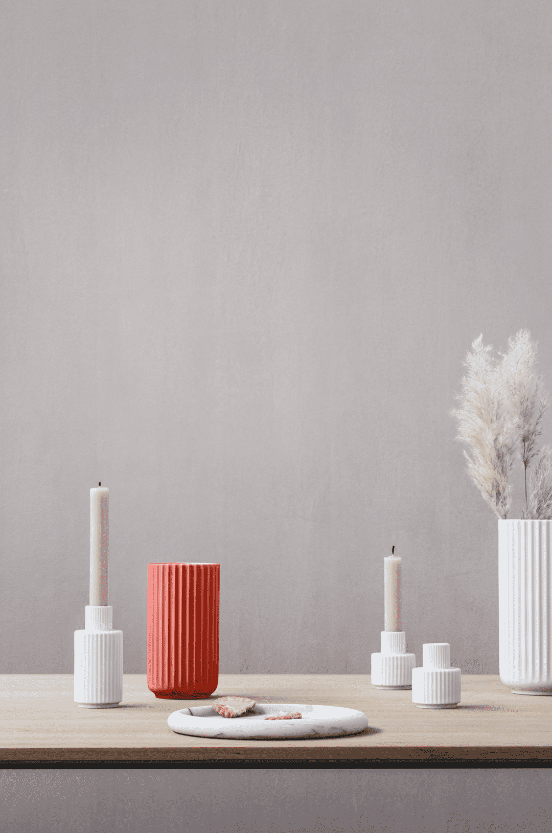 Vase H15.5 cm / 6.1" Red Porcelain