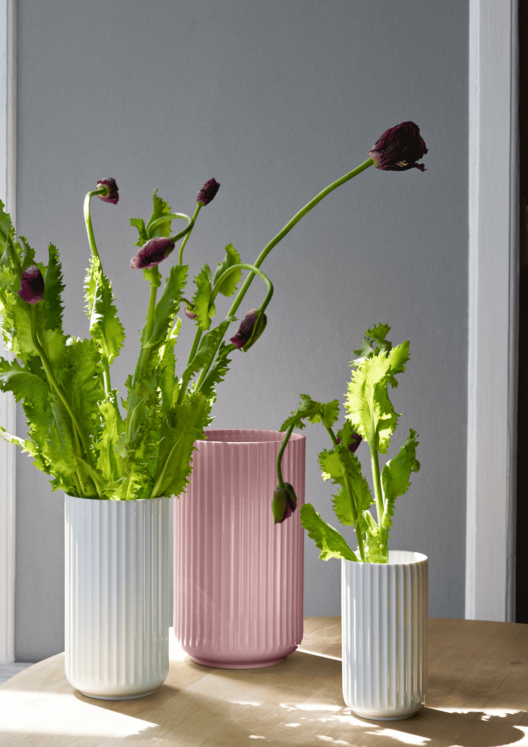 Vase H25 cm / 9.8" Rose Porcelain