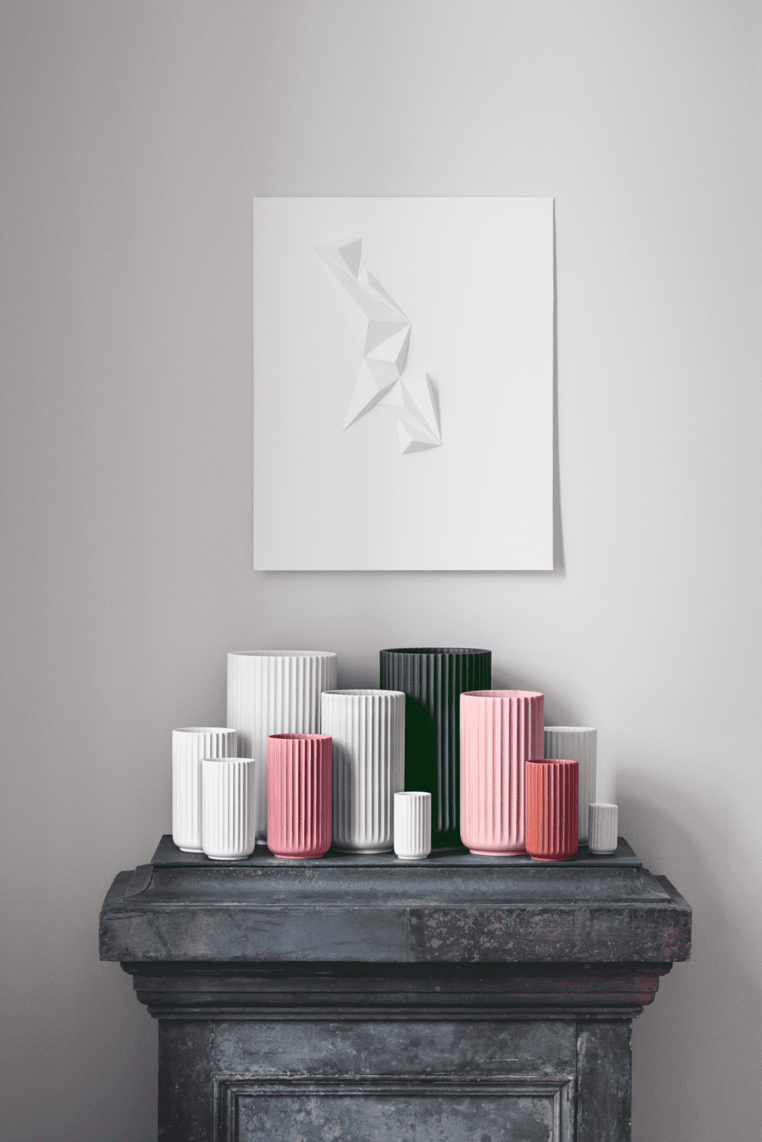 Vase H25 cm / 9.8" Rose Porcelain