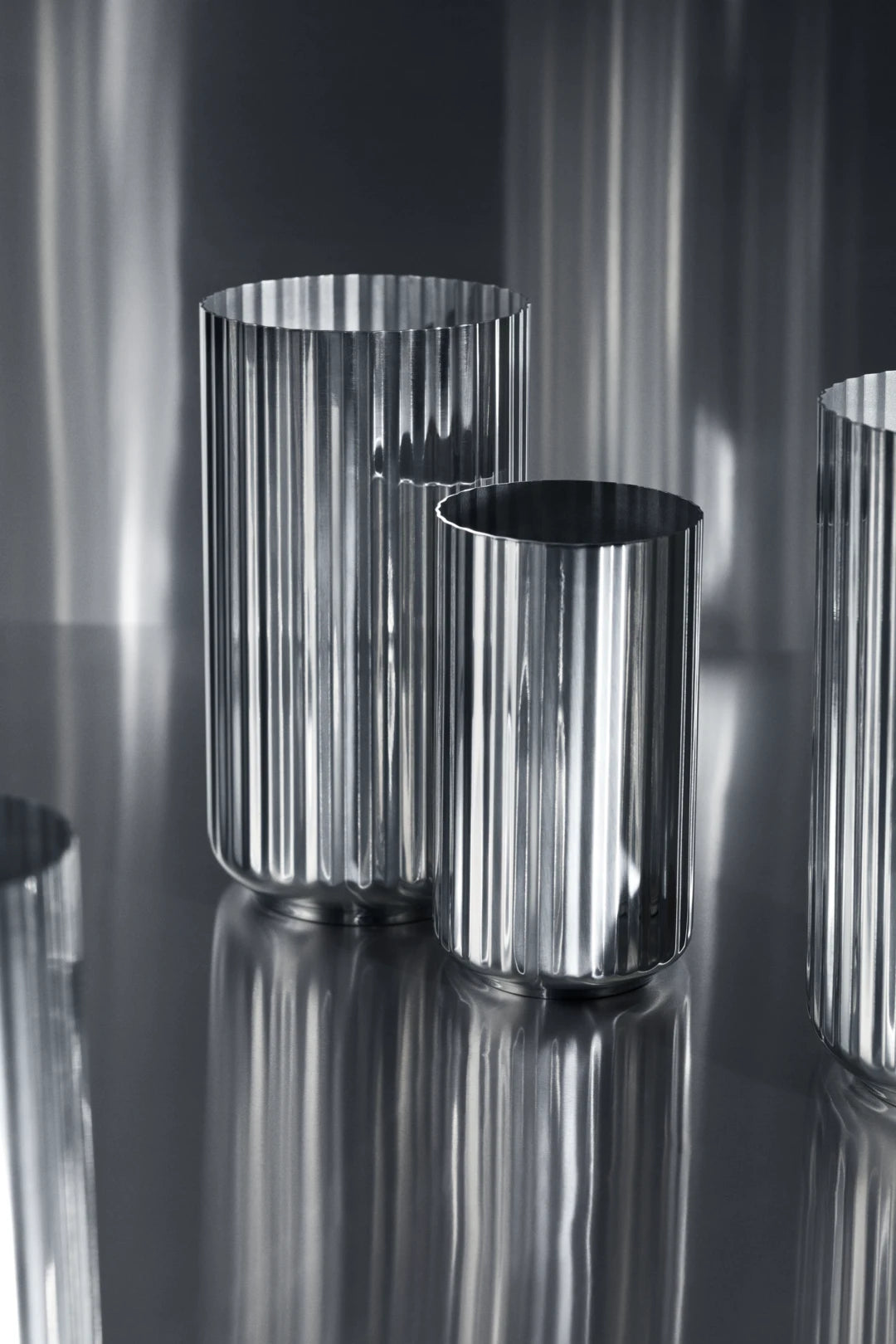 Lyngby Vase H20.5 cm / 8 in steel stainless steel