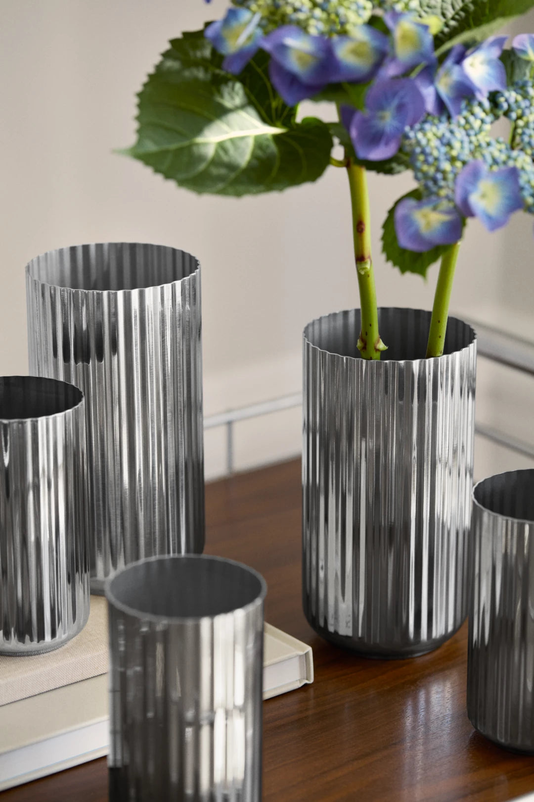 Lyngby Vase H15.5 cm / 6.1 in steel stainless steel