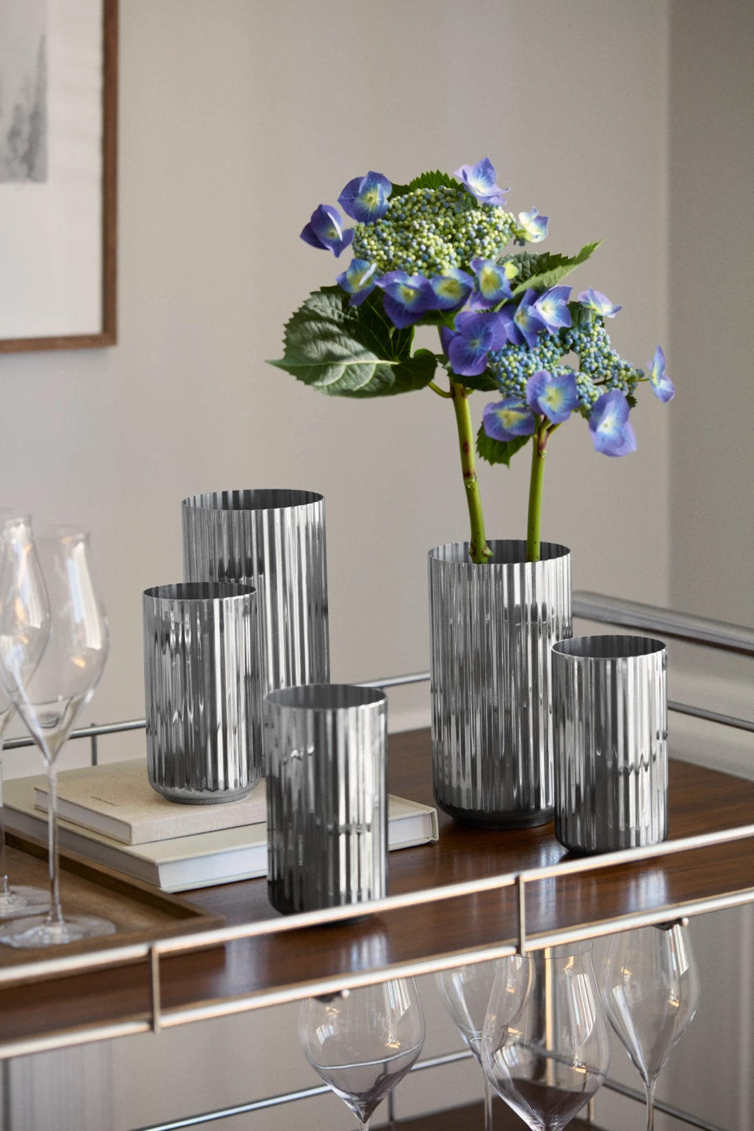Lyngby Vase H15.5 cm / 6.1 in steel stainless steel