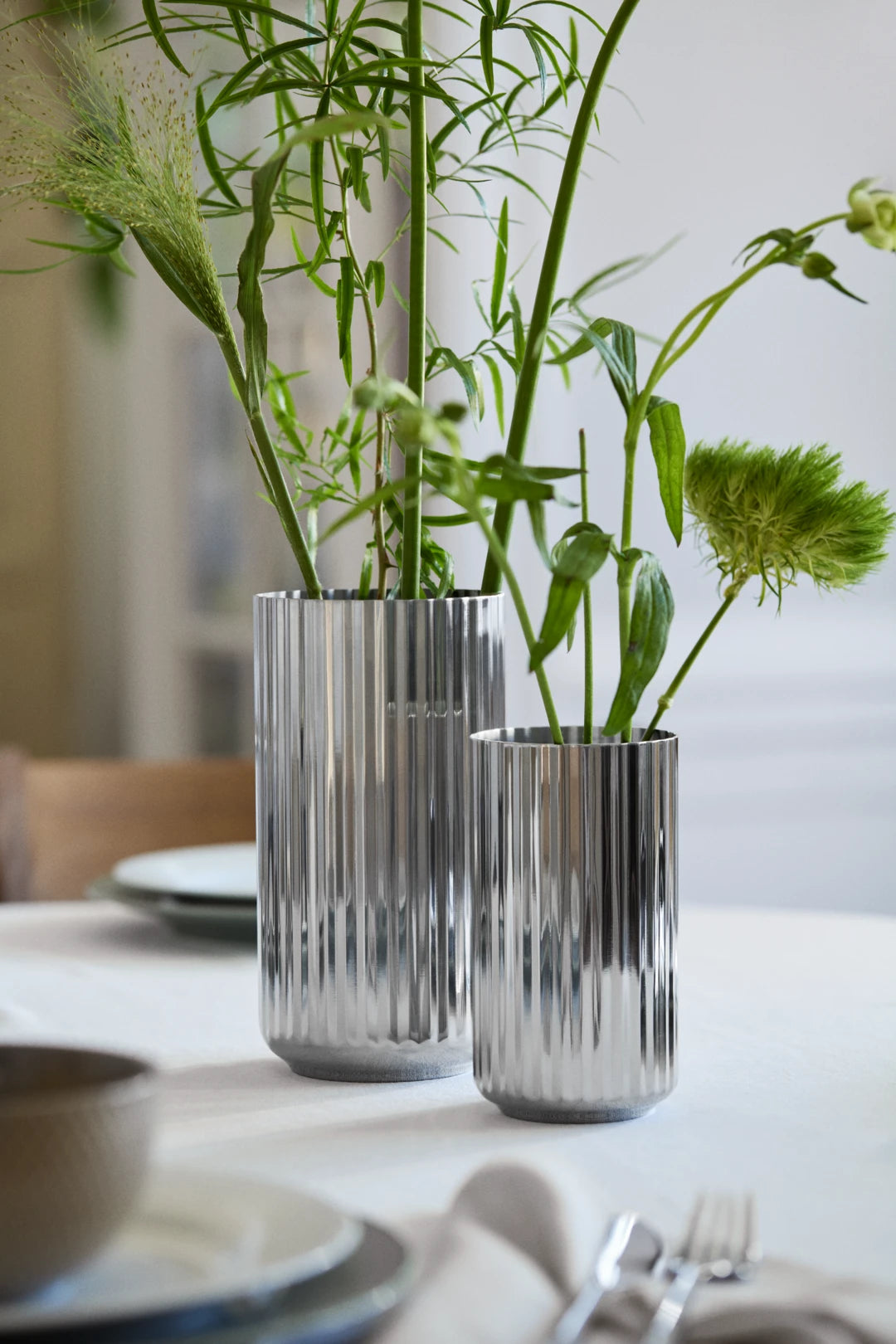 Lyngby Vase H15.5 cm / 6.1 in steel stainless steel