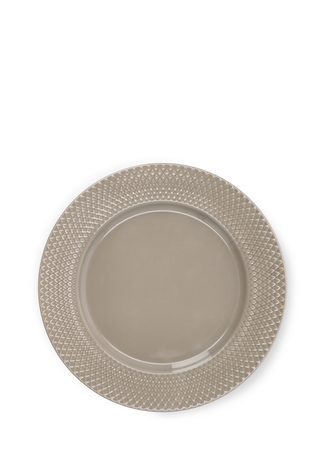 Rhombe Earh Dinner plate Ø27 Brown Clay