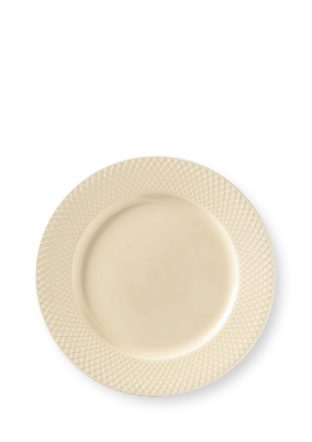 Rhombe Earh Dinner plate Ø27 White Marble