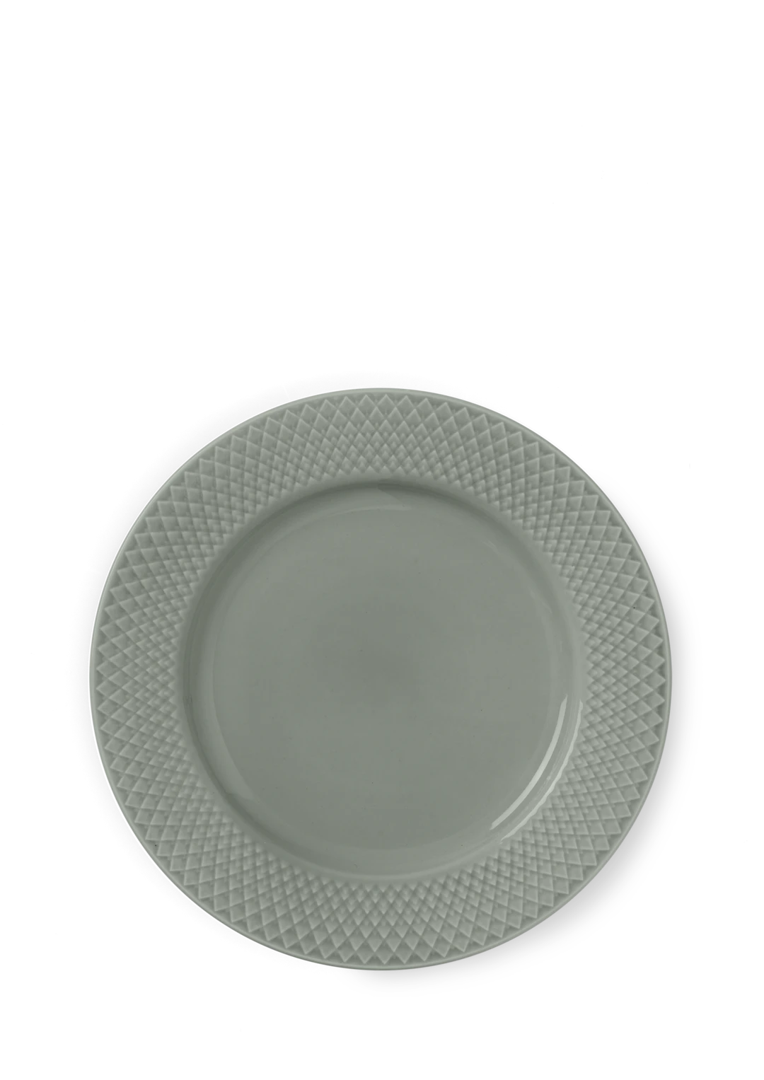 Rhombe Earh Dinner plate Ø27 Green Moss