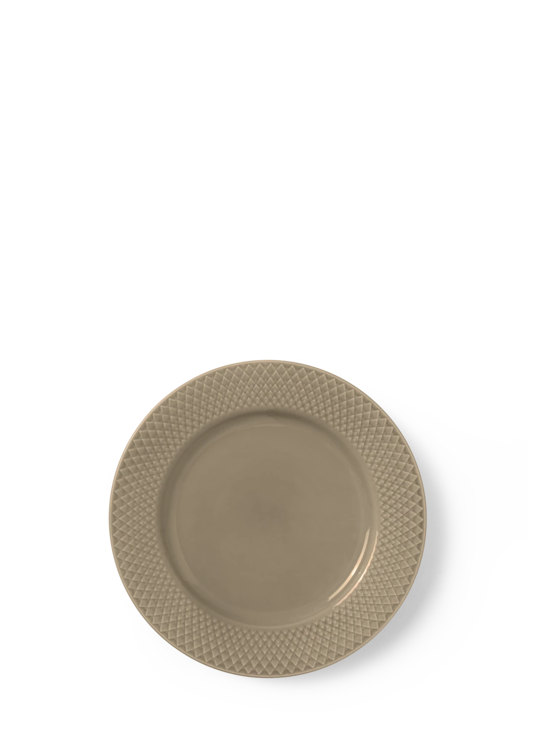 Rhombe Earth Lunch plate Ø23 cm  Brown Clay